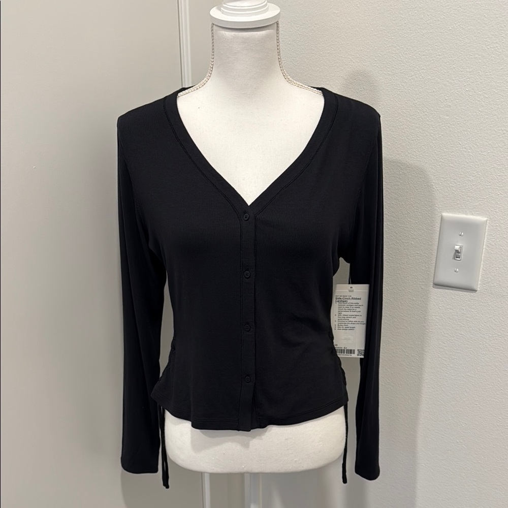 Lululemon Side Cinch ribbed cardigan